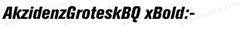 AkzidenzGroteskBQ xBold:字体转换